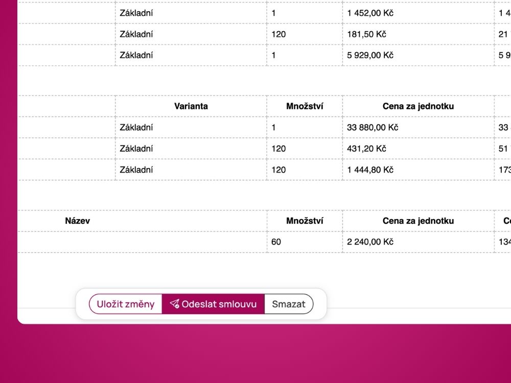 náhled elektronické smlouvy eventu
